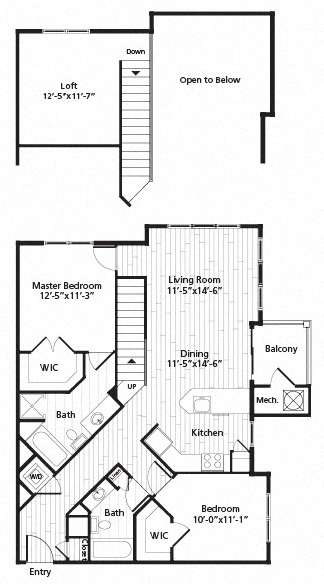 Apartment A401 floorplan